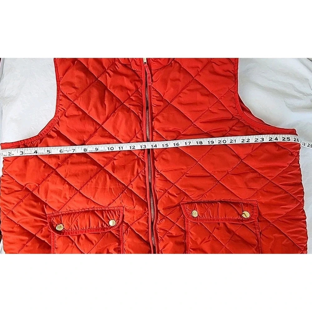 Workshop Republic Clothing Women's 3X Red Quilted Puffer Vest Full Zip‎ Pockets